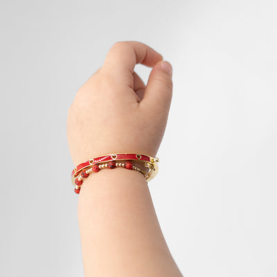 Red Hearts Bangle bracelet