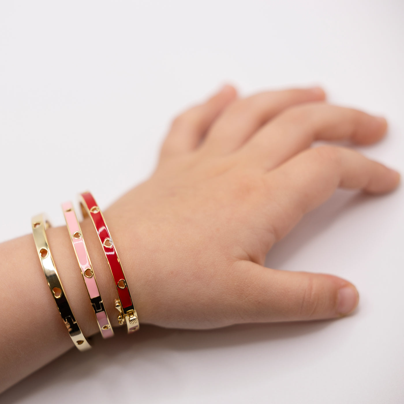 Red Hearts Bangle bracelet