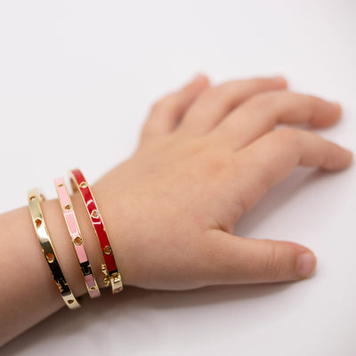 Red Hearts Bangle bracelet