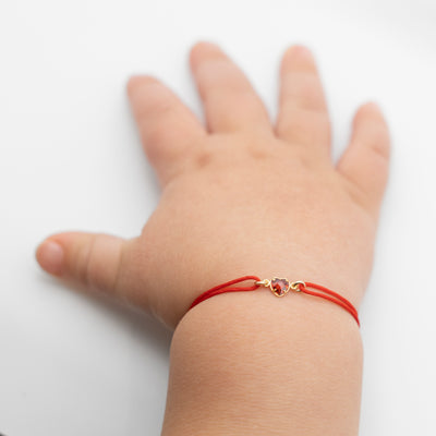 #RS04- Red Heart String Bracelet