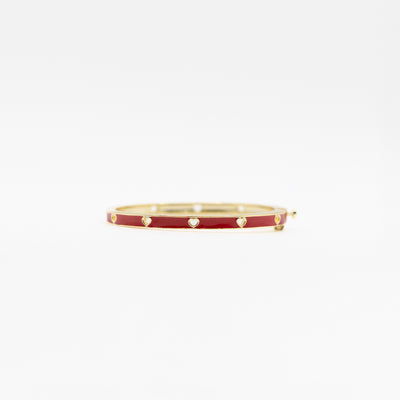 Red Hearts Bangle bracelet