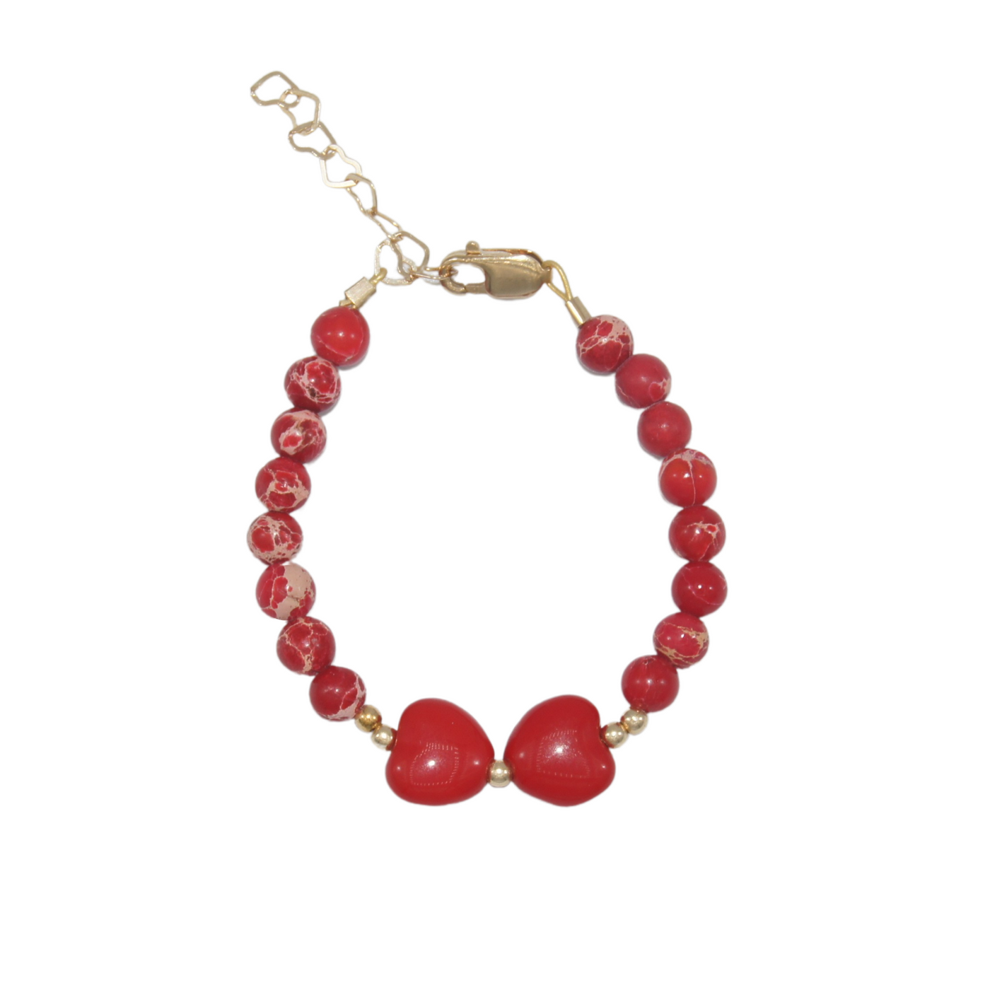 #G176- Marble Red Bow Bracelet