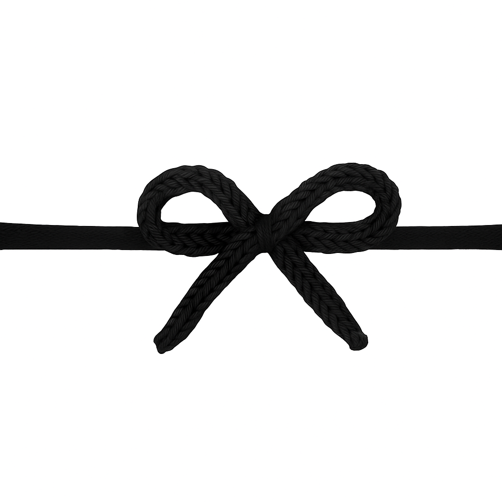 Black Crochet Bow Headband