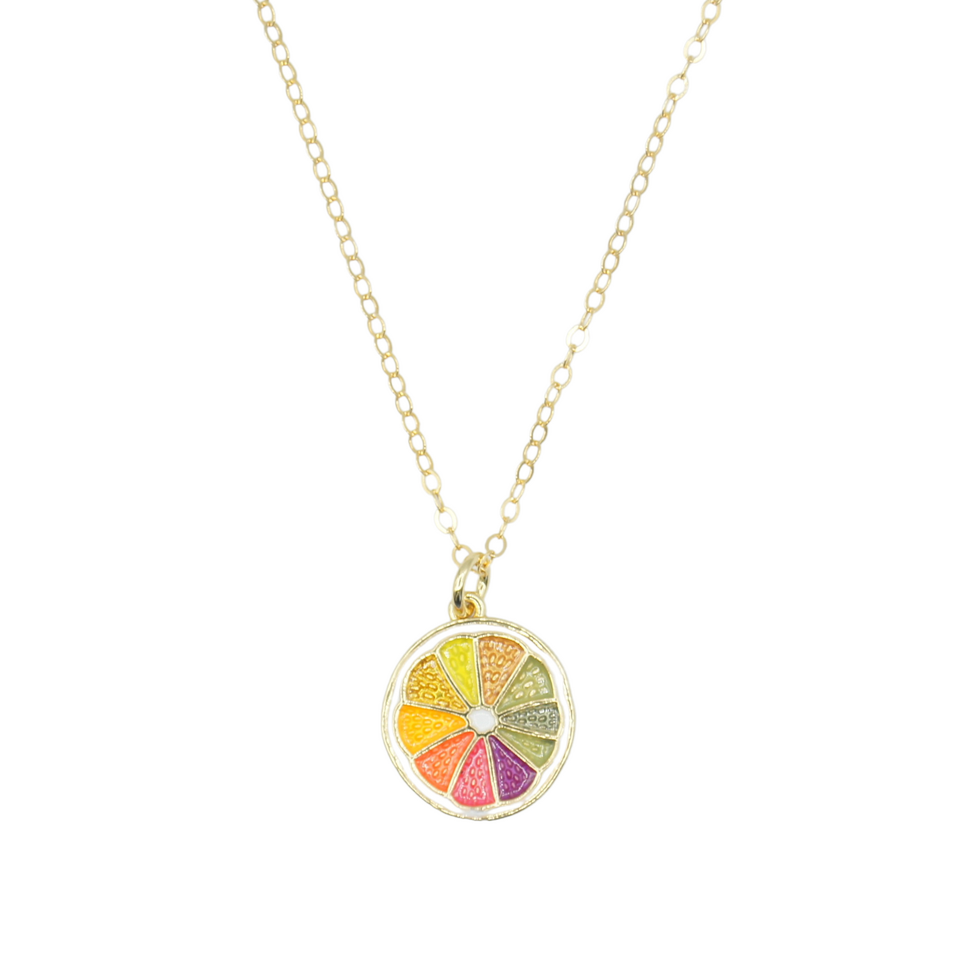 Enamel Fruit Necklace