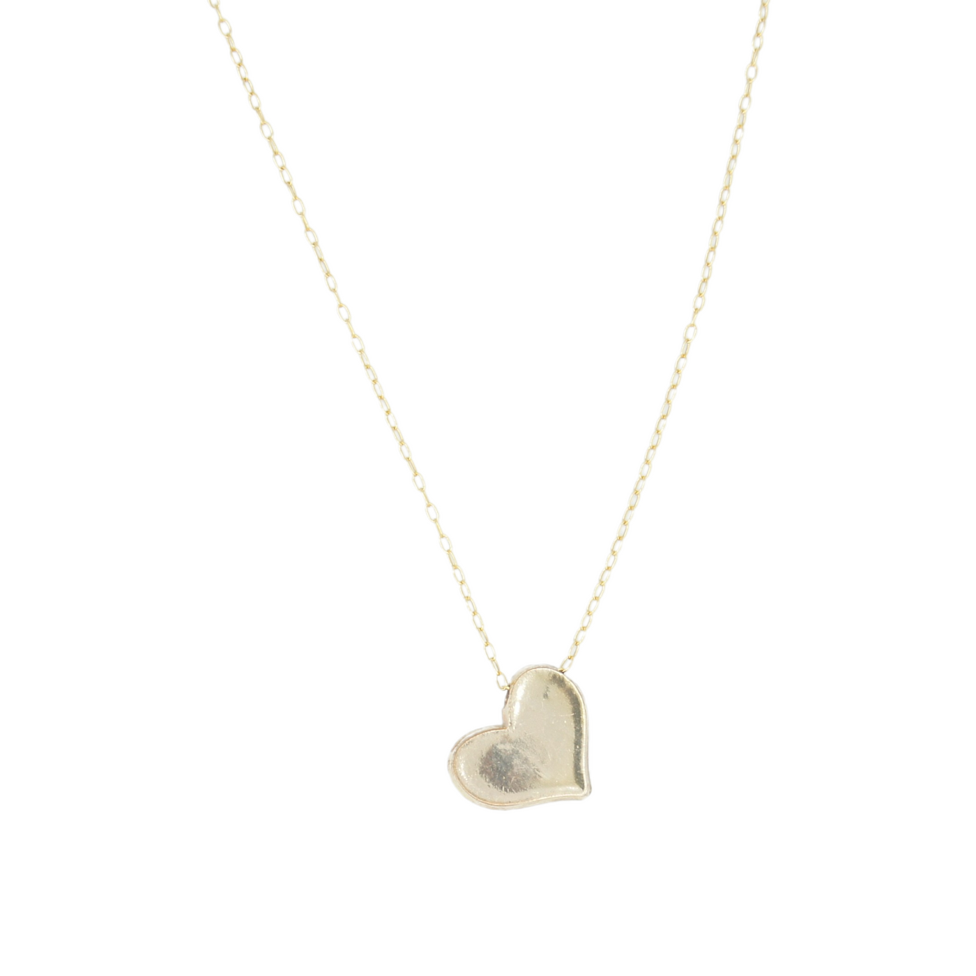 Gold Floating Heart Necklace