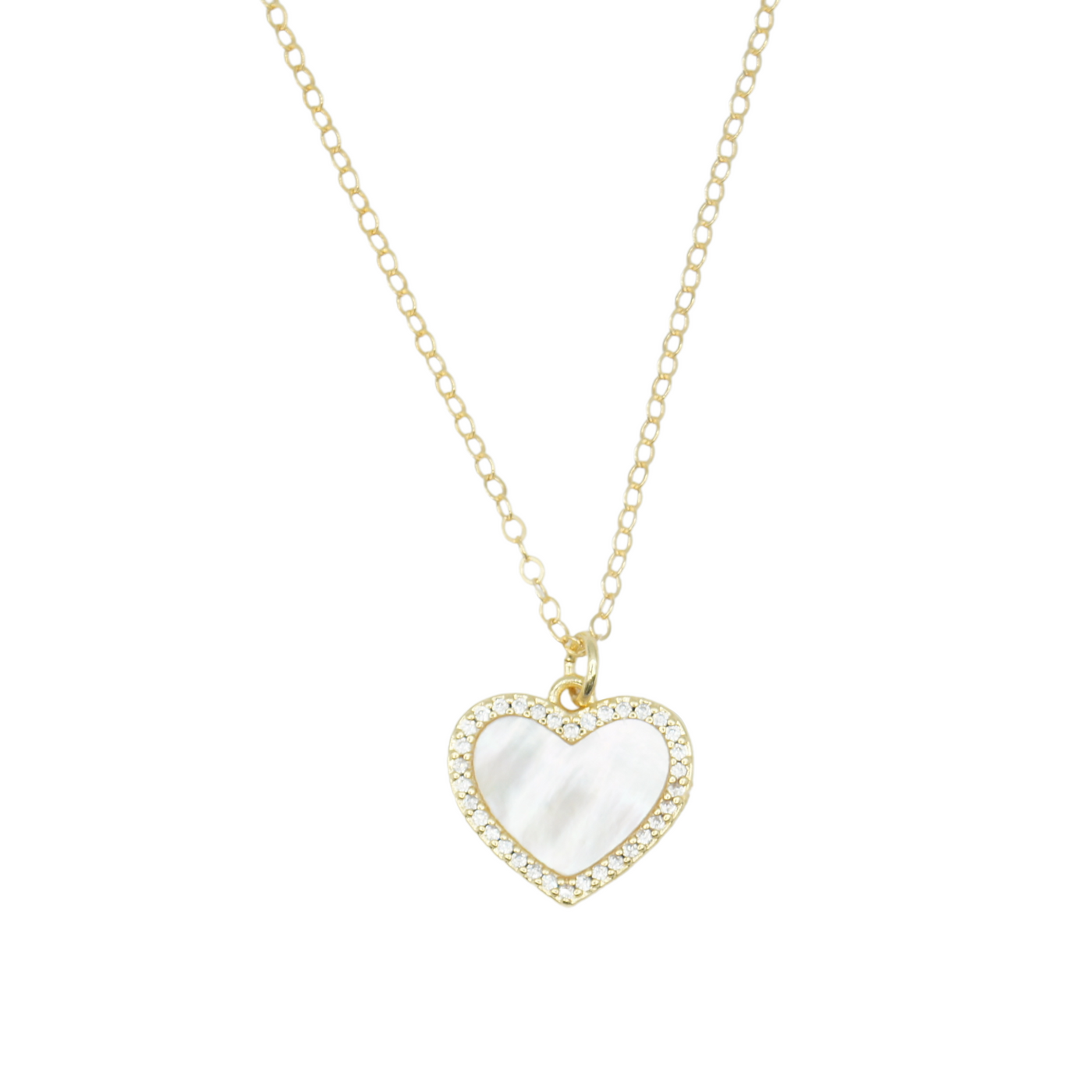 Mother of Pearl Heart Necklace