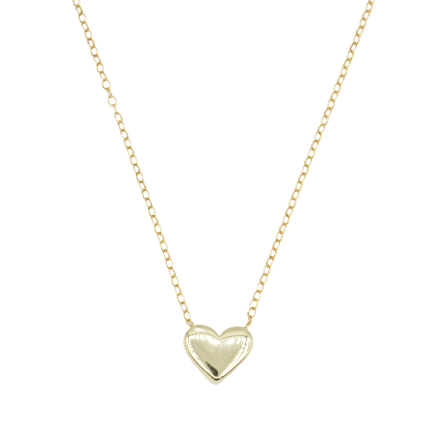 Dainty Gold Heart Bead Necklace