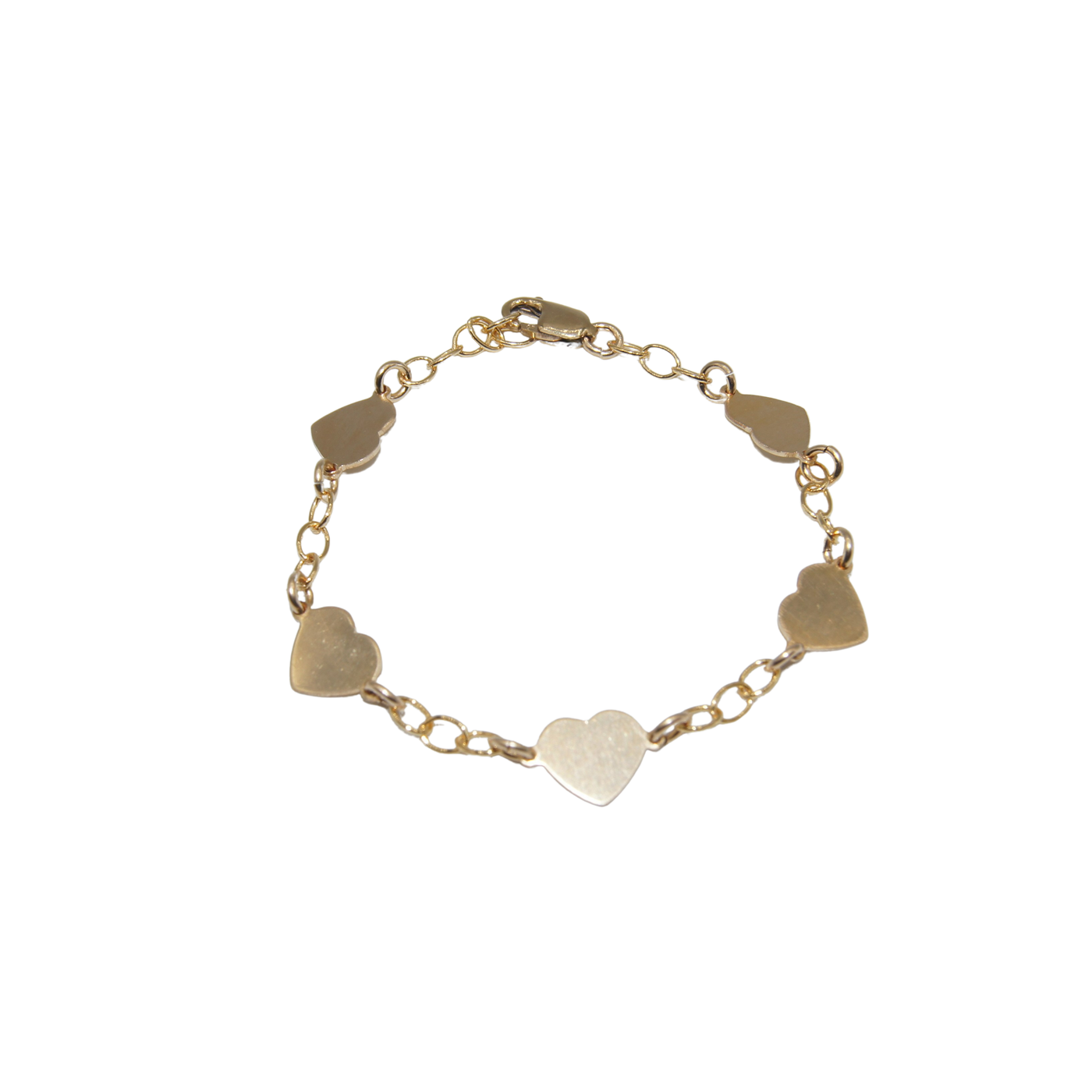 #G153- Gold Heart Link Bracelet