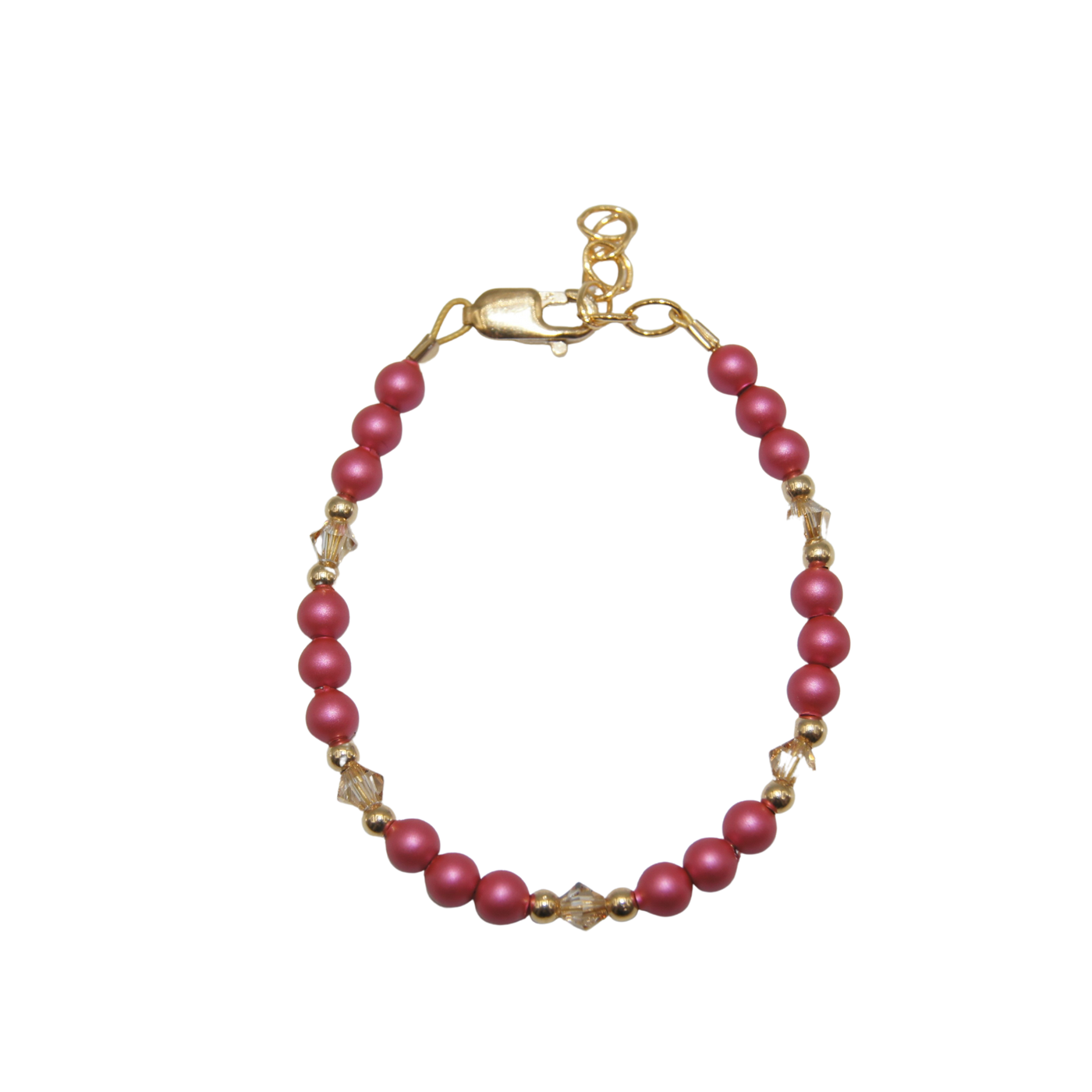 #G142- Mulberry and Crystal Bracelet