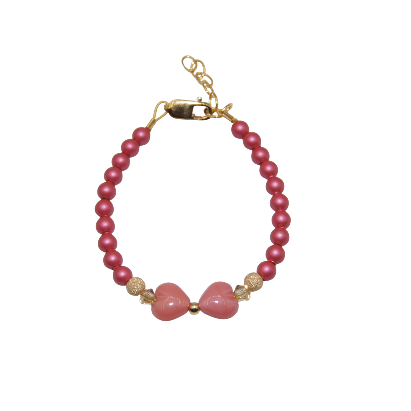 #G157- Mulberry With Pink Bow Bracelet