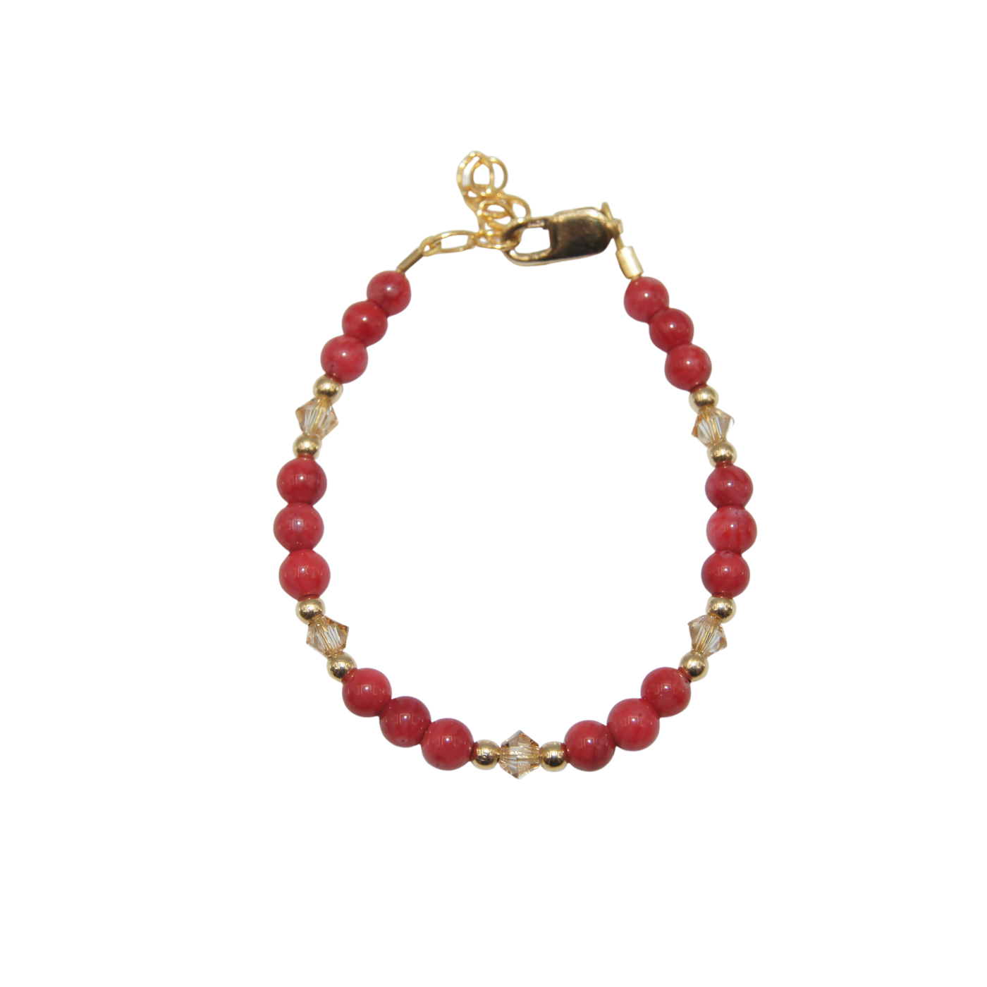 #G143- Red and Crystal Bracelet